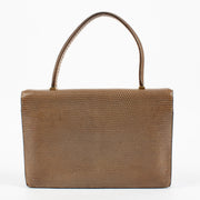 Shop safe online at Labellov in Antwerp, Brussels and knokke this 100% authentic second hand Hermès Brown Lizard Piano GHW. Veilig online tweedehands authentieke Hermès Brown Lizard Piano GHW handtas kopen bij labellov.