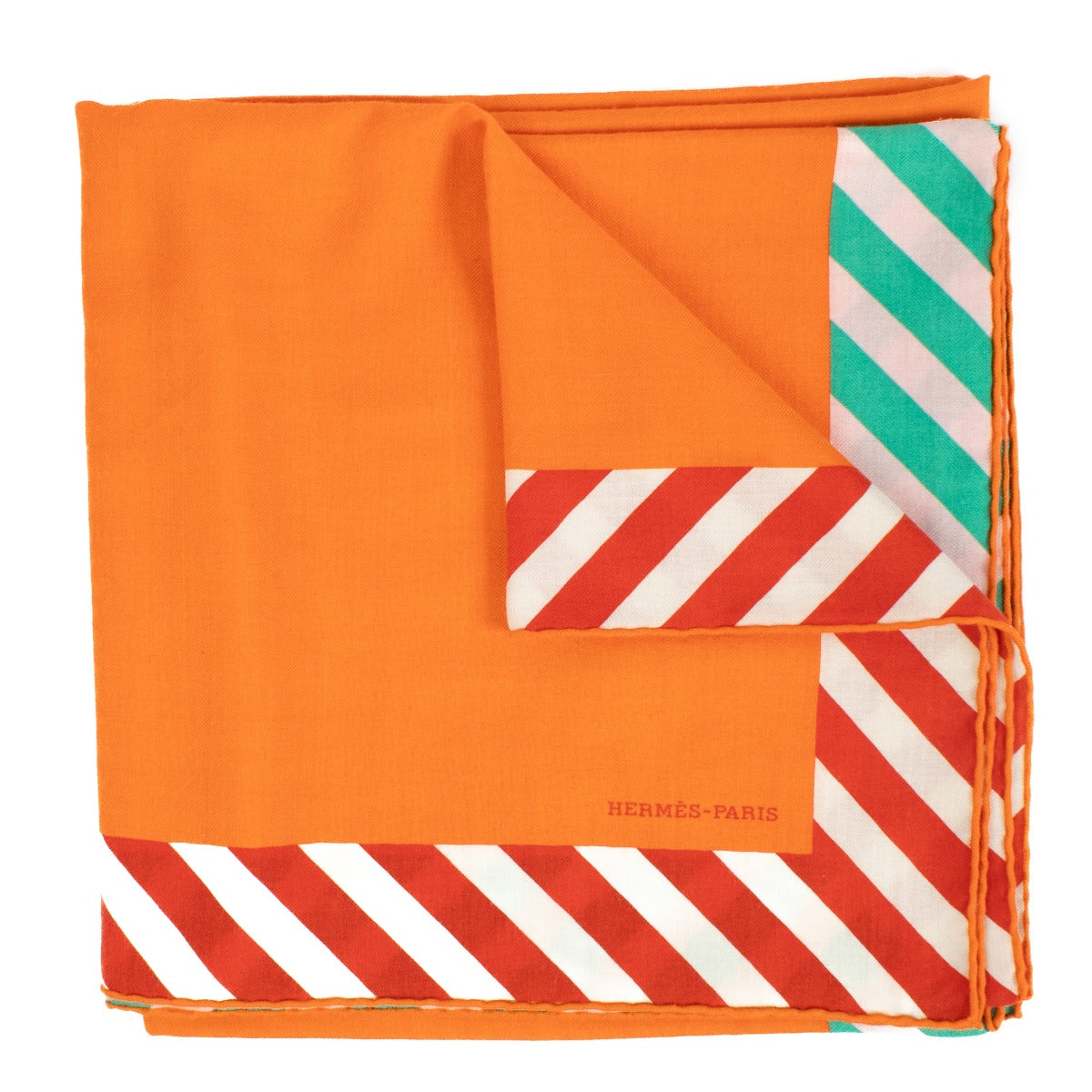 Hermès Orange Cashmere 140 Shawl