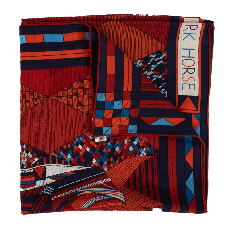 Authentic second hand Hermès Patchwork Horse 140 Shawl on Labellov.com