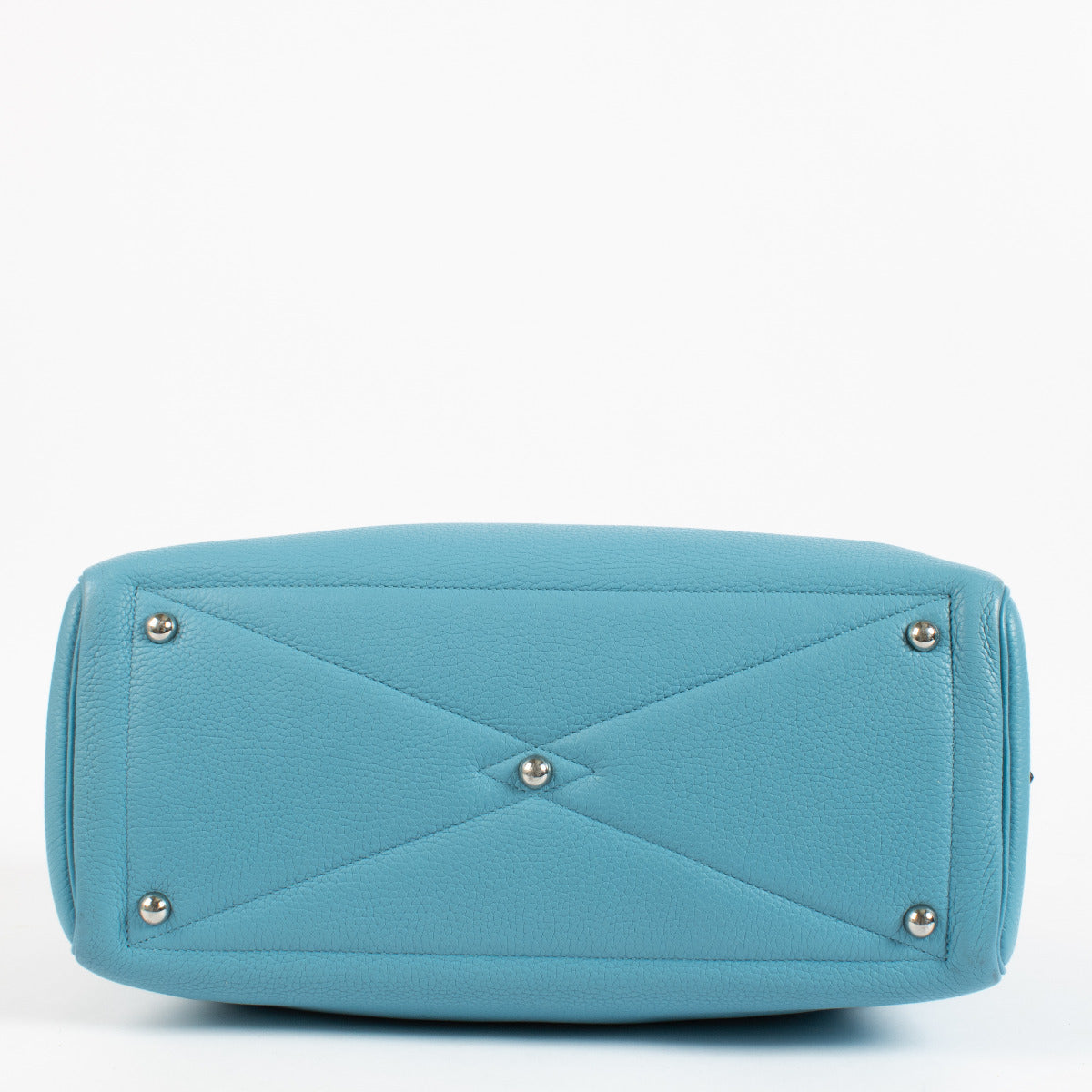 Hermès Victoria II 35 Bleu Celeste Clemence Bag