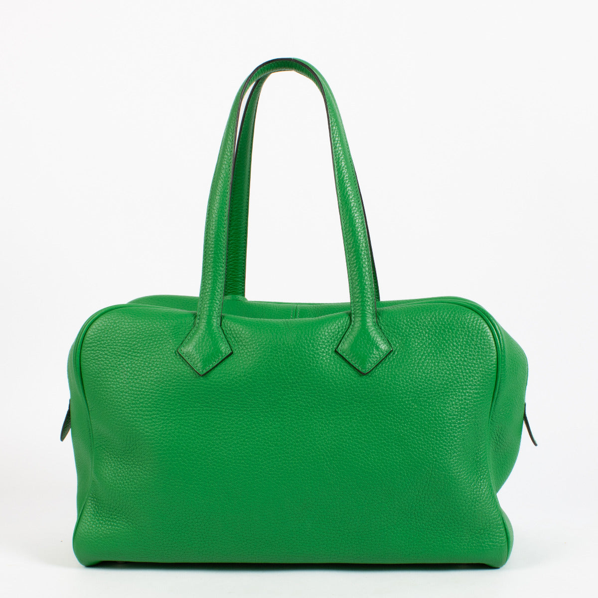 Hermès Victoria II 35 Vert Bamboo Clemence Tas
