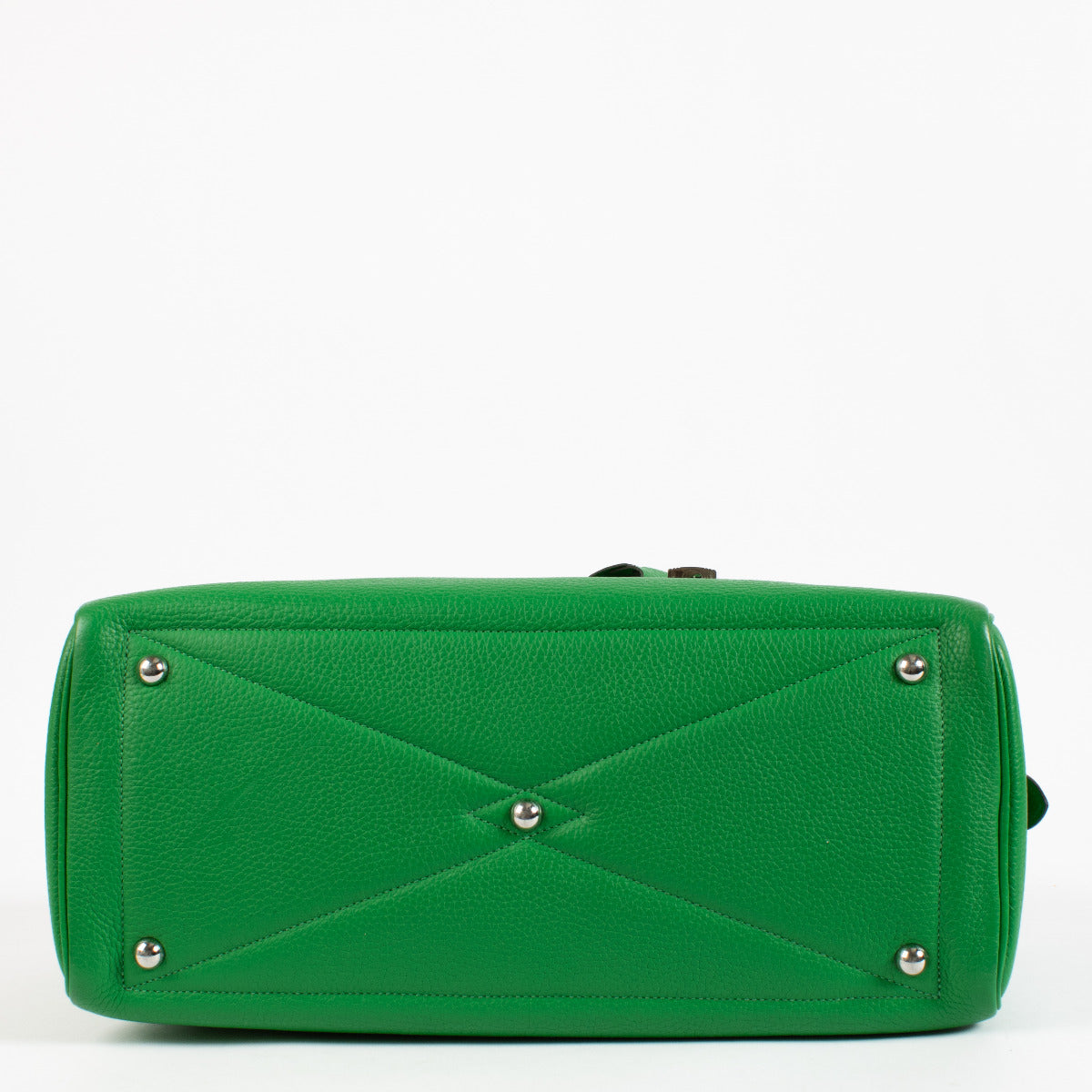 Hermès Victoria II 35 Vert Bamboo Clemence Tas