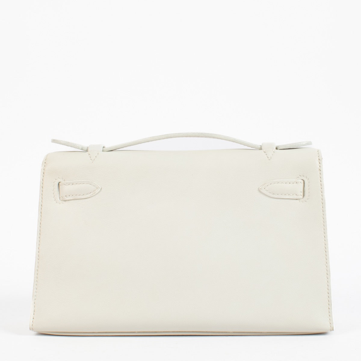 Hermès Kelly Mini Pochette White Swift Palladium Hardware
