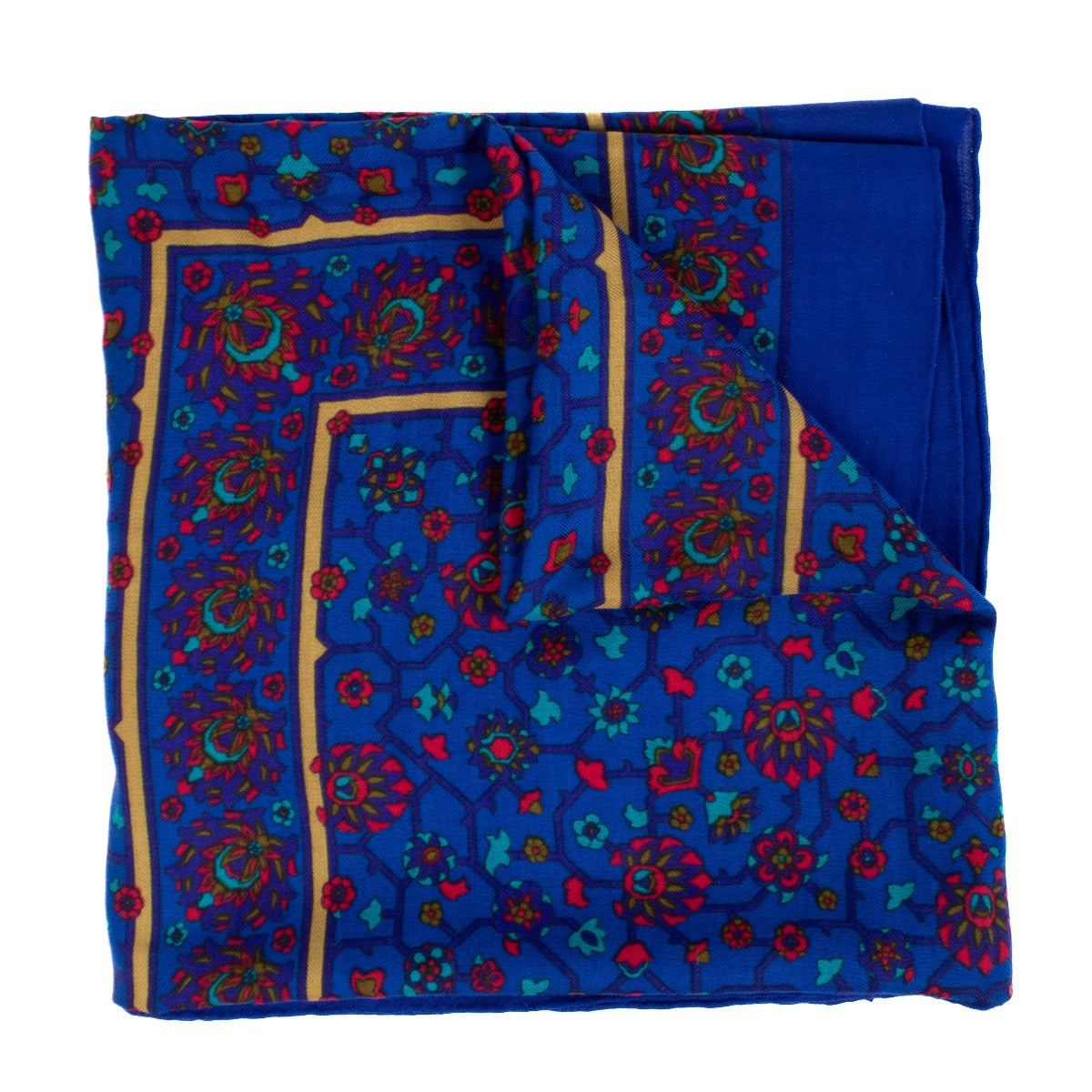 Châle Hermès Bleu Tabriz 140