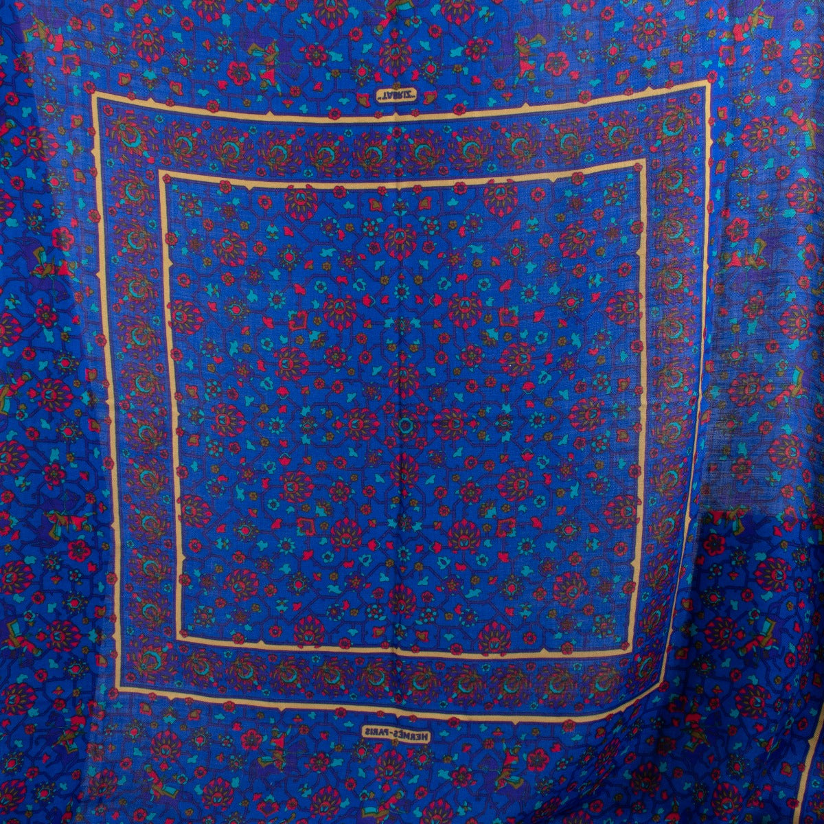 Châle Hermès Bleu Tabriz 140