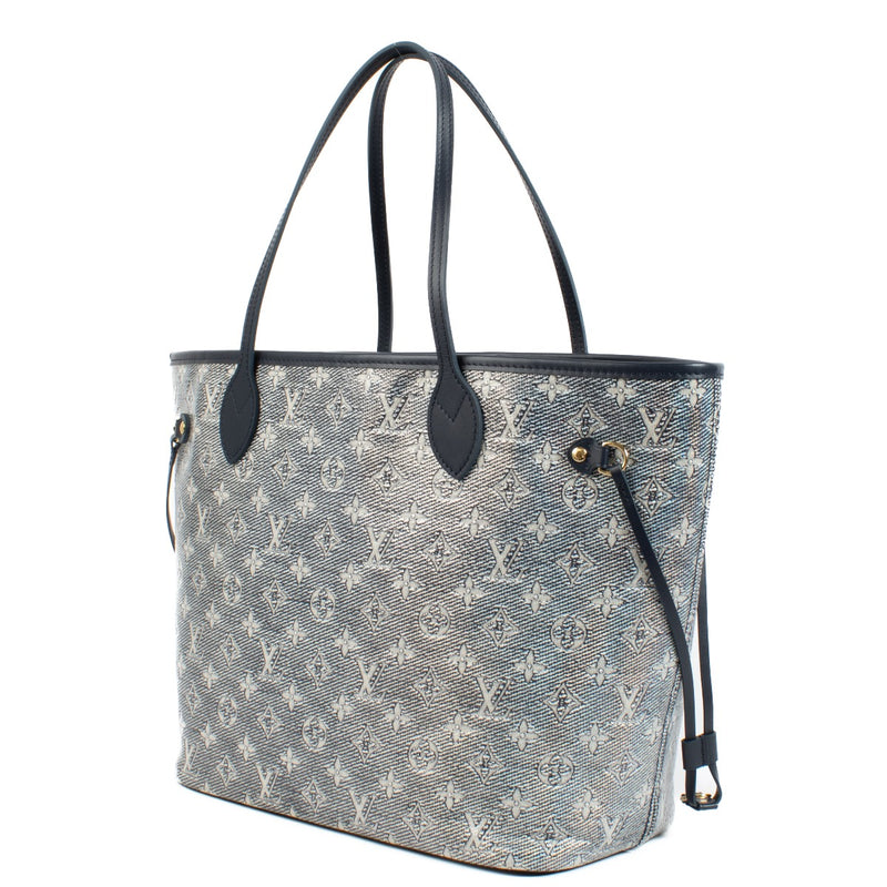 Louis Vuitton Blue Denim Monogram Jacquard Neverfull MM