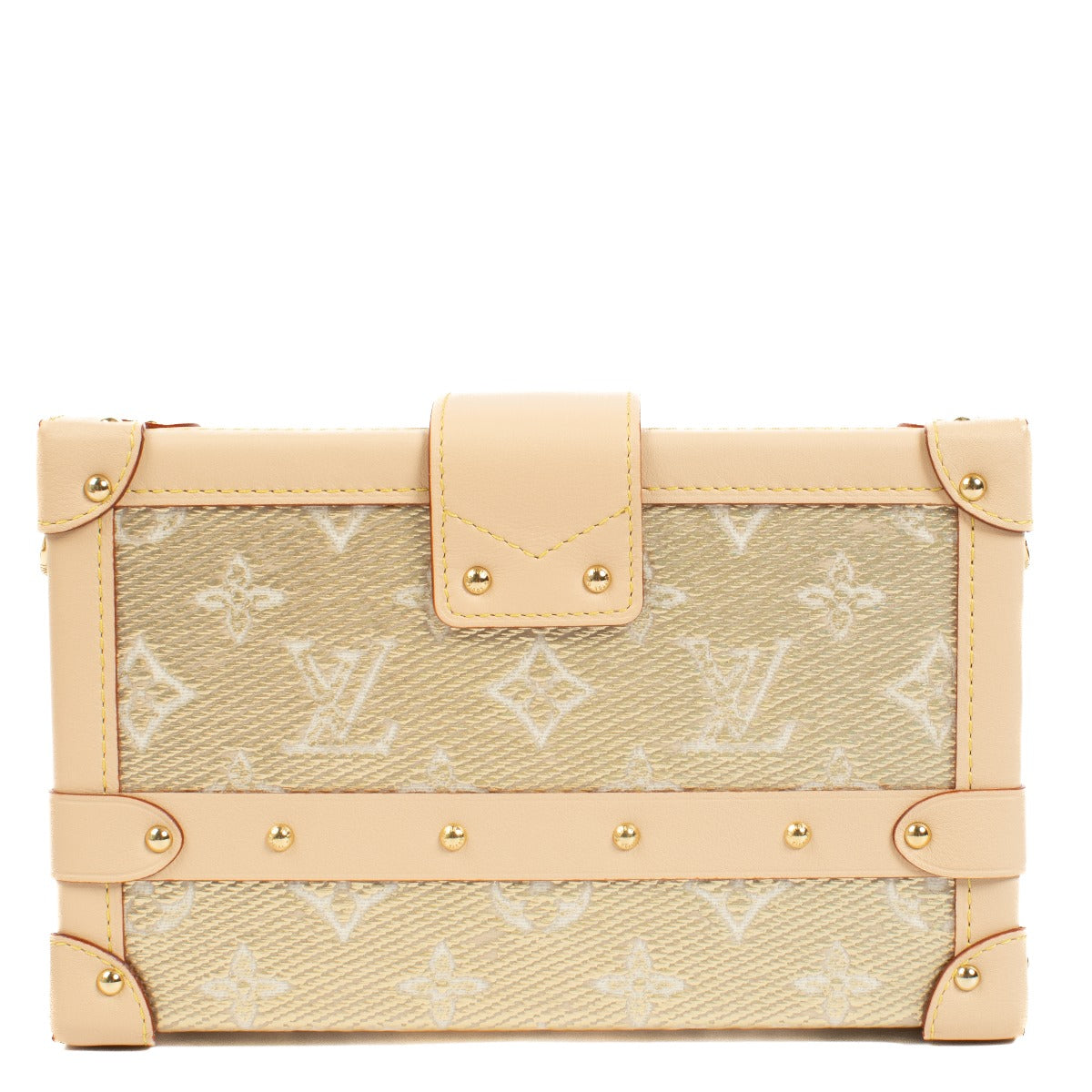 Louis Vuitton Gold Denim Petite Malle Bag