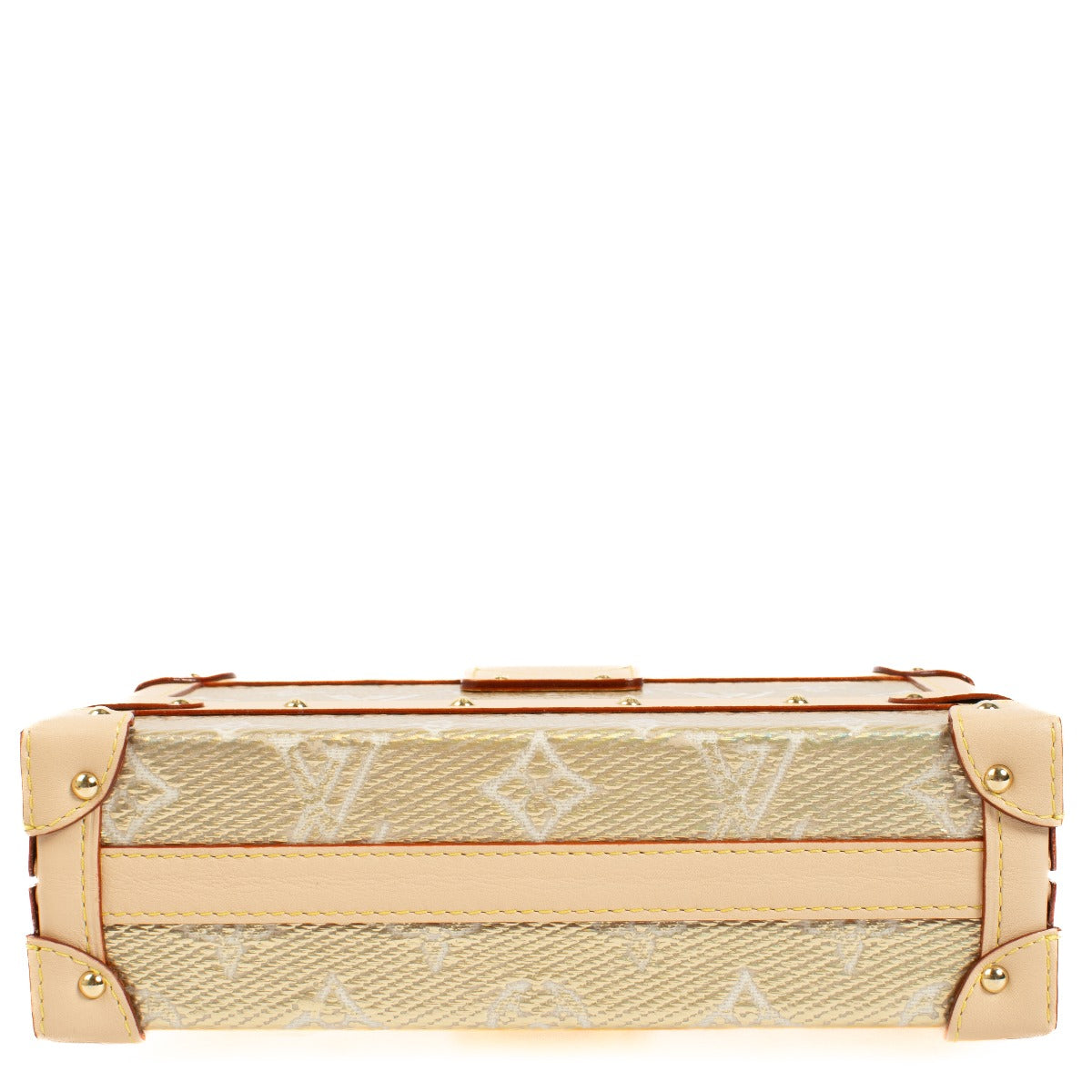 Louis Vuitton Gold Denim Petite Malle Bag