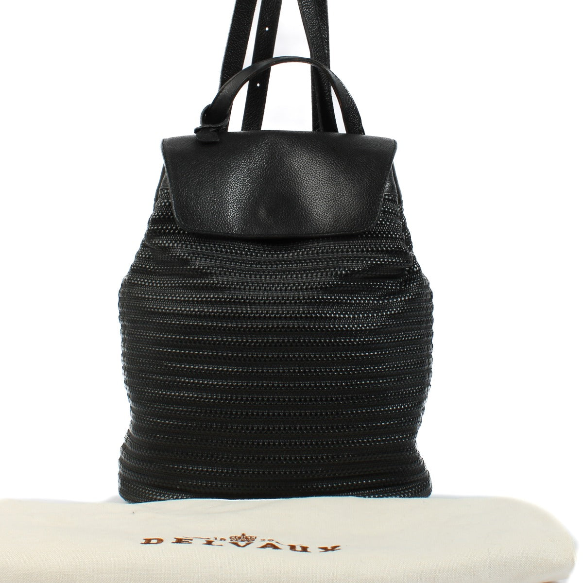 Delvaux Black Tissage Côtelé Antilles Backpack