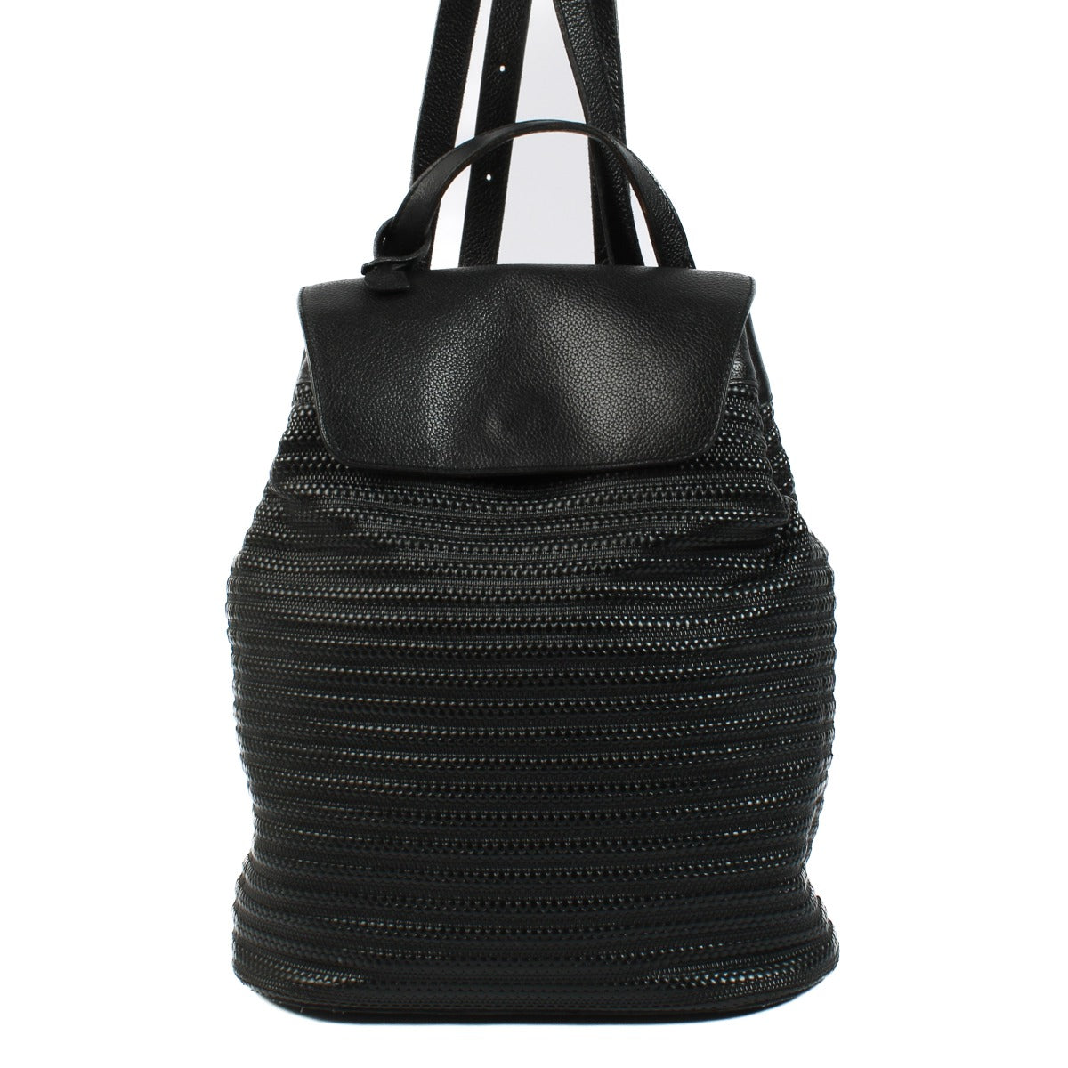 Delvaux Black Tissage Côtelé Antilles Backpack