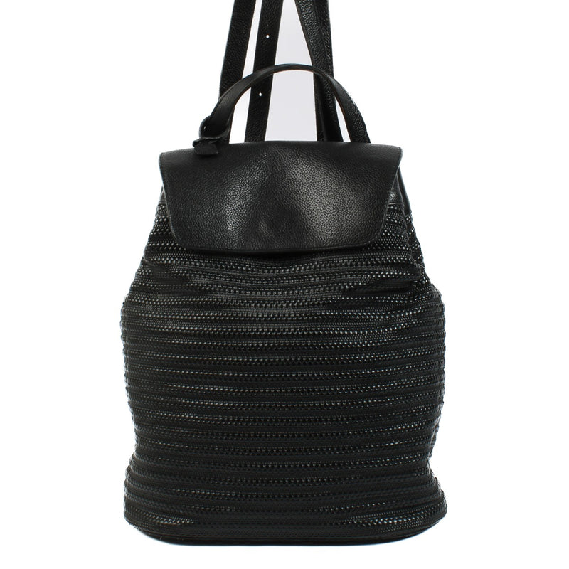 Delvaux Black Tissage Côtelé Antilles Backpack