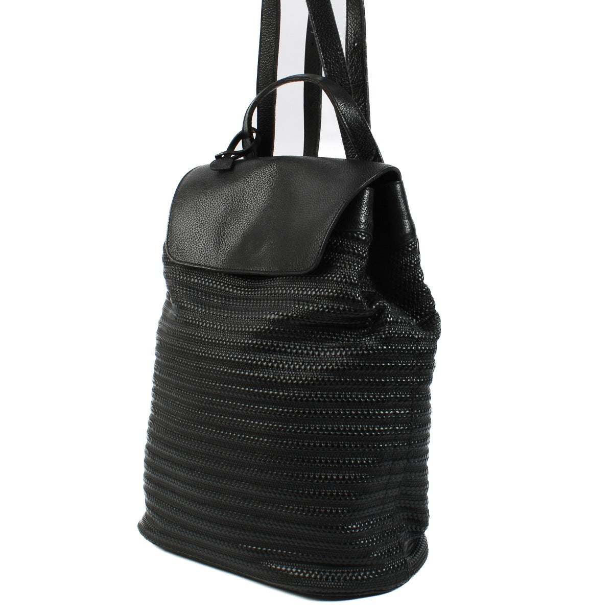 Delvaux Black Tissage Côtelé Antilles Backpack