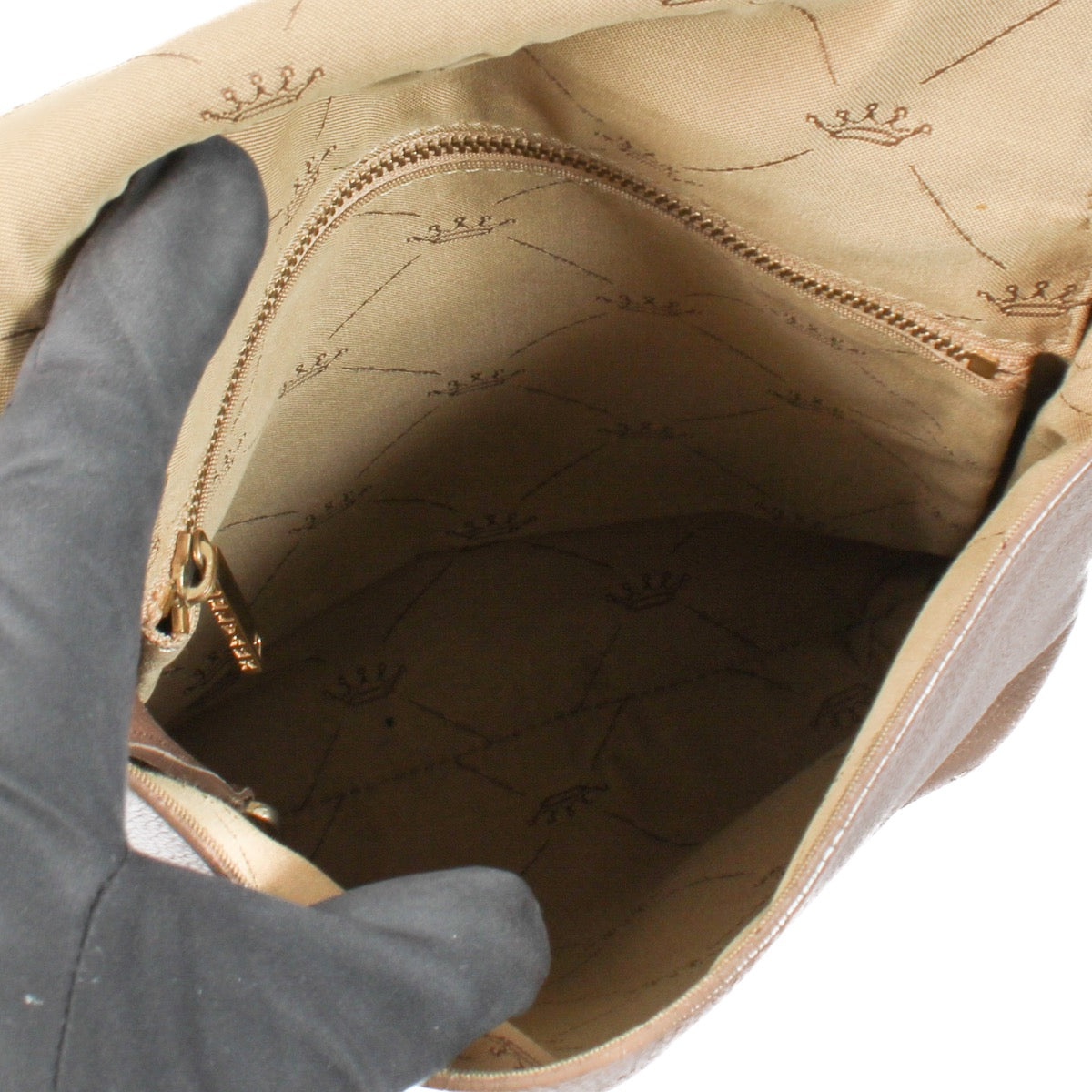 Shop 100% authentic secondhand Delvaux Taupe Louise Baudrier PM Shoulder Bag on Labellov.com