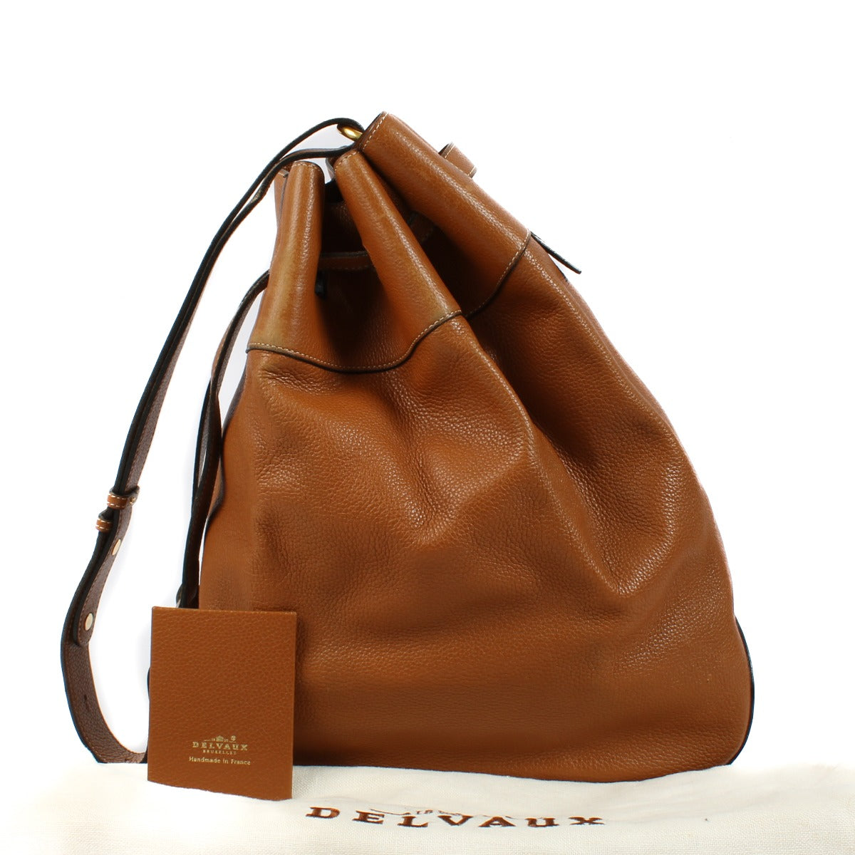 Delvaux Camel Catogan Crossbody Bag