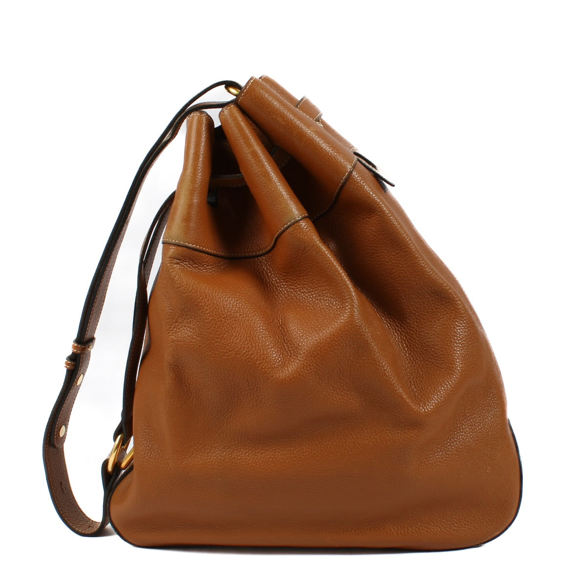 Delvaux Camel Catogan Crossbody Bag