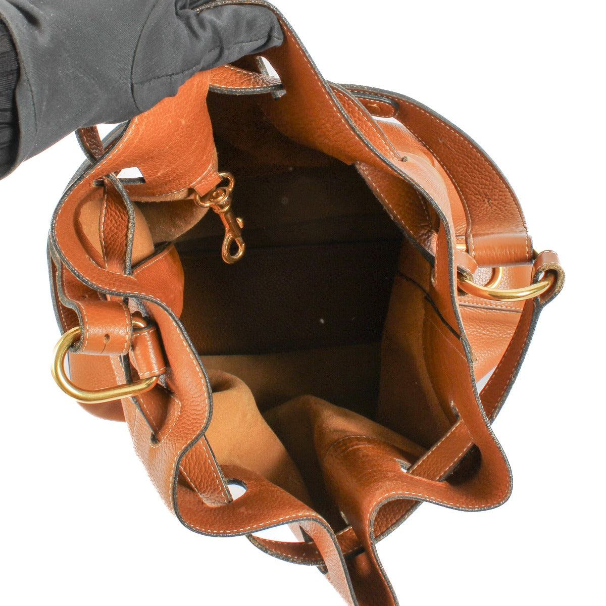Delvaux Camel Catogan Shoulder Bag
