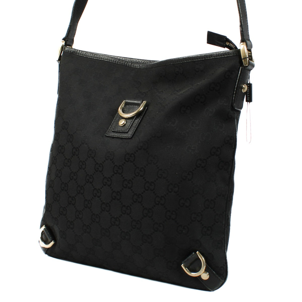 Gucci Black GG Canvas Crossbody Bag