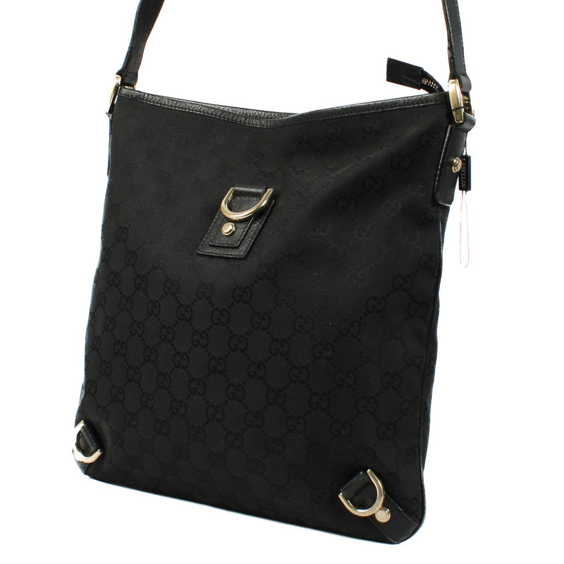 Gucci Black GG Canvas Crossbody Bag