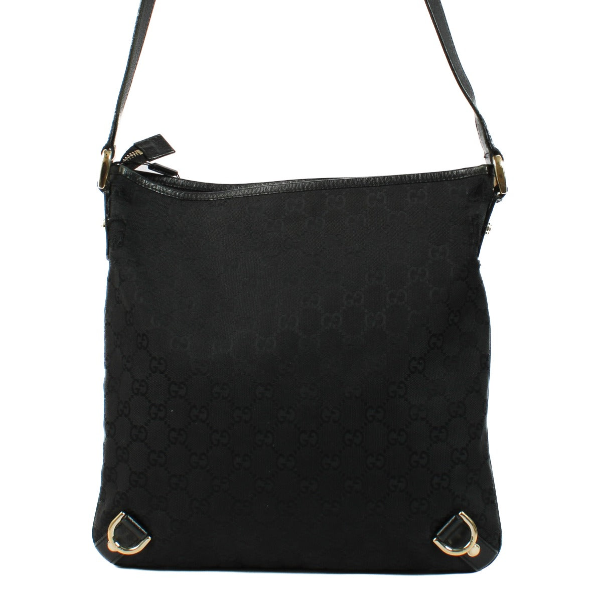Gucci Black GG Canvas Crossbody Bag