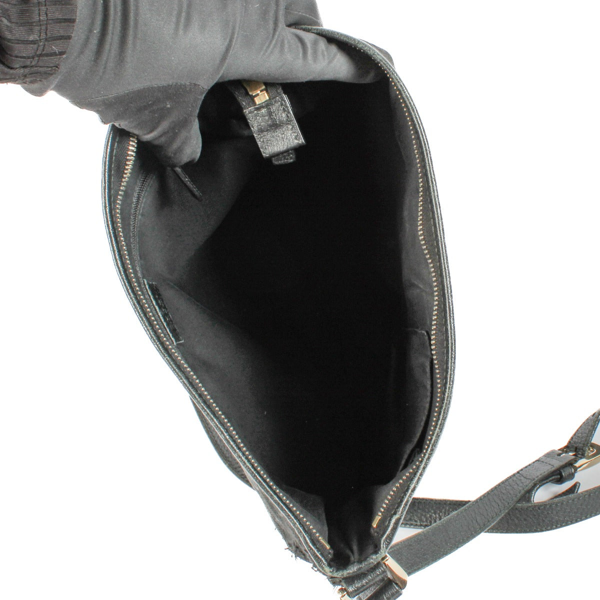 Gucci Black GG Canvas Crossbody Bag
