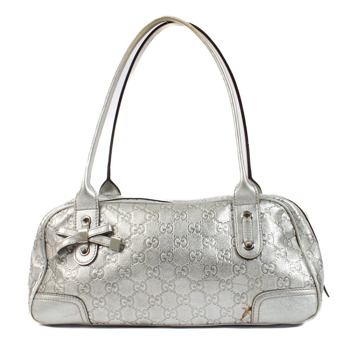 Shop 100% authentic secondhand Gucci Silver Guccissima Bowling Bag on Labellov.com
