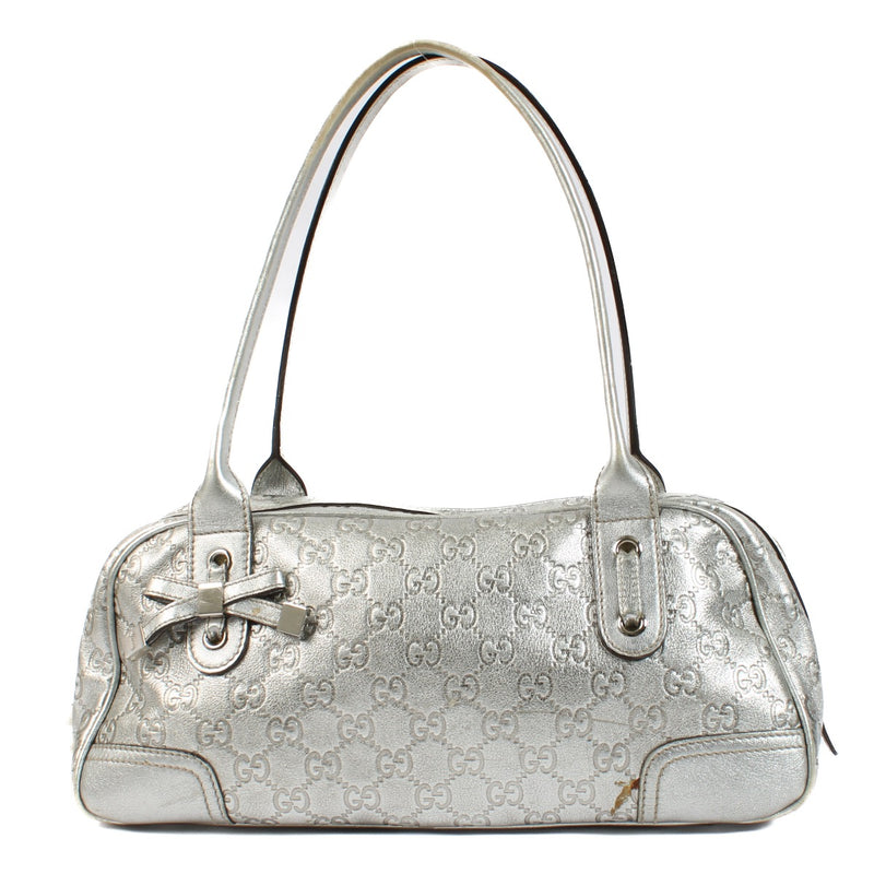 Shop 100% authentic secondhand Gucci Silver Guccissima Bowling Bag on Labellov.com