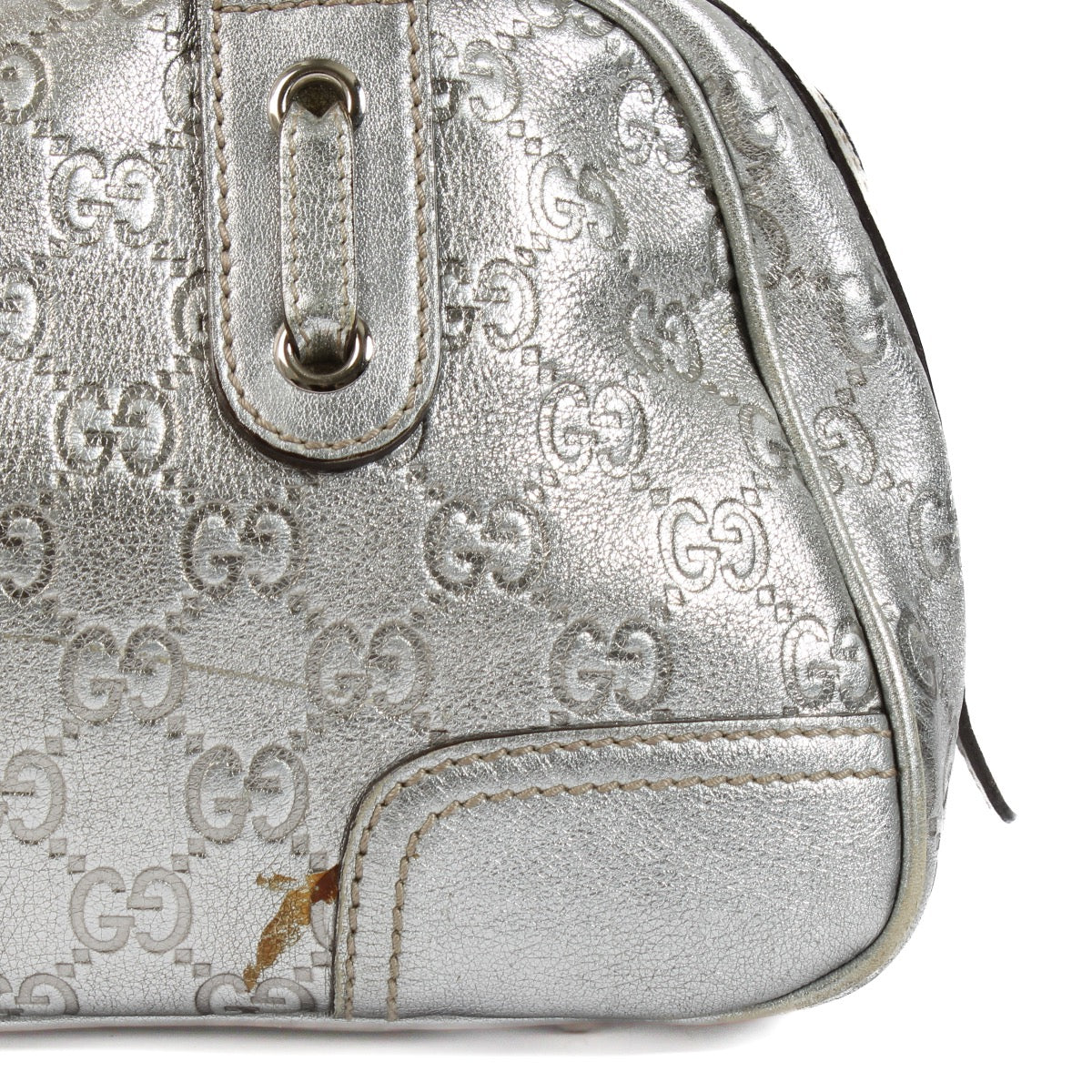 Shop 100% authentic secondhand Gucci Silver Guccissima Bowling Bag on Labellov.com