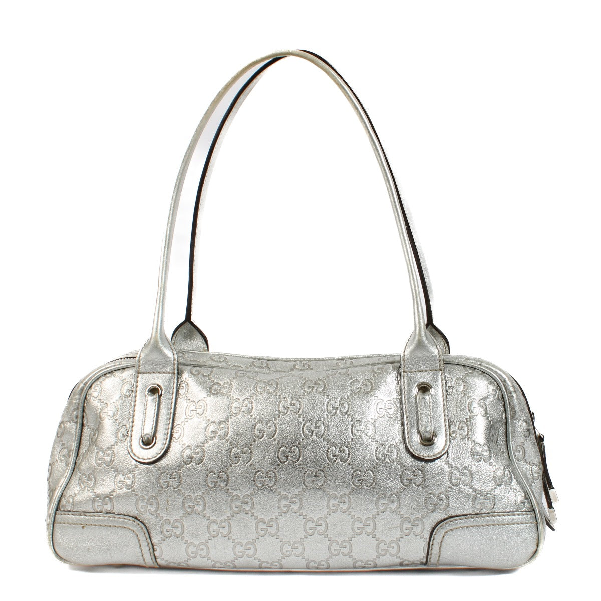 Shop 100% authentic secondhand Gucci Silver Guccissima Bowling Bag on Labellov.com
