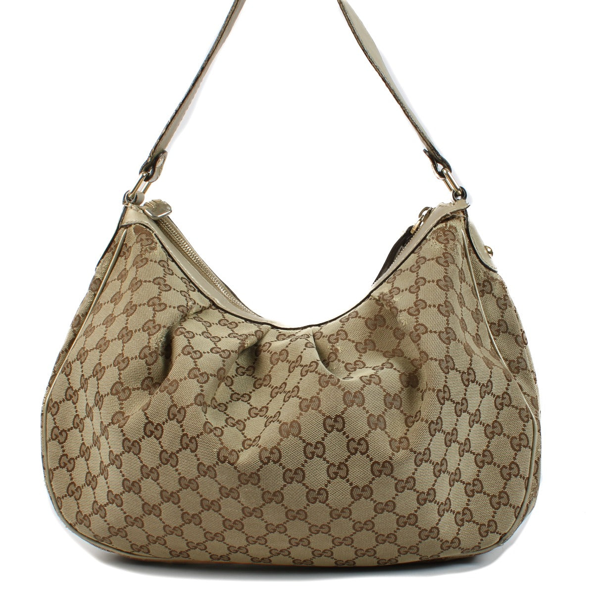 Gucci GG Canvas Gold Sukey Hobo Bag