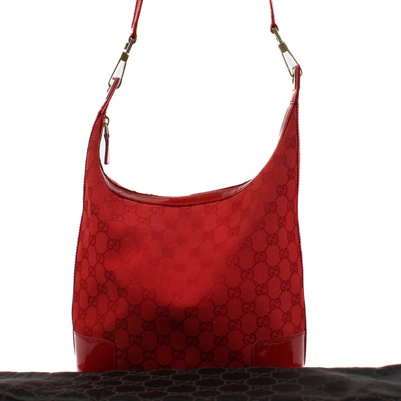 shop 100% authentic second hand Gucci Red GG Canvas Bag on Labellov.com