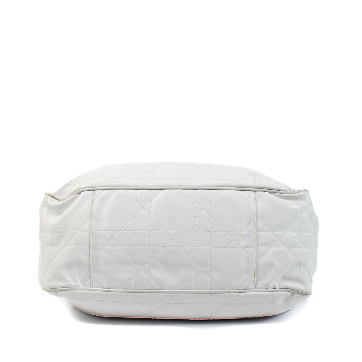 Shop 100% authentic secondhand Christian Dior White Vinyl Cannage Drawstring Shoulder Bag on Labellov.com