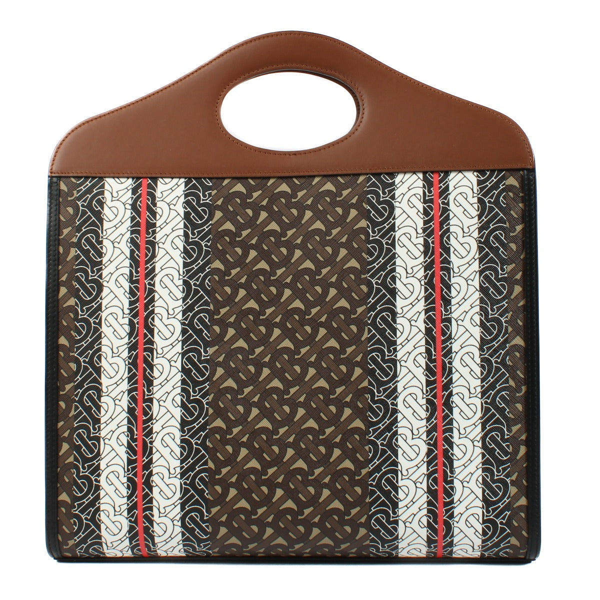 Burberry Monogram Canvas Medium Pocket Tote Bag