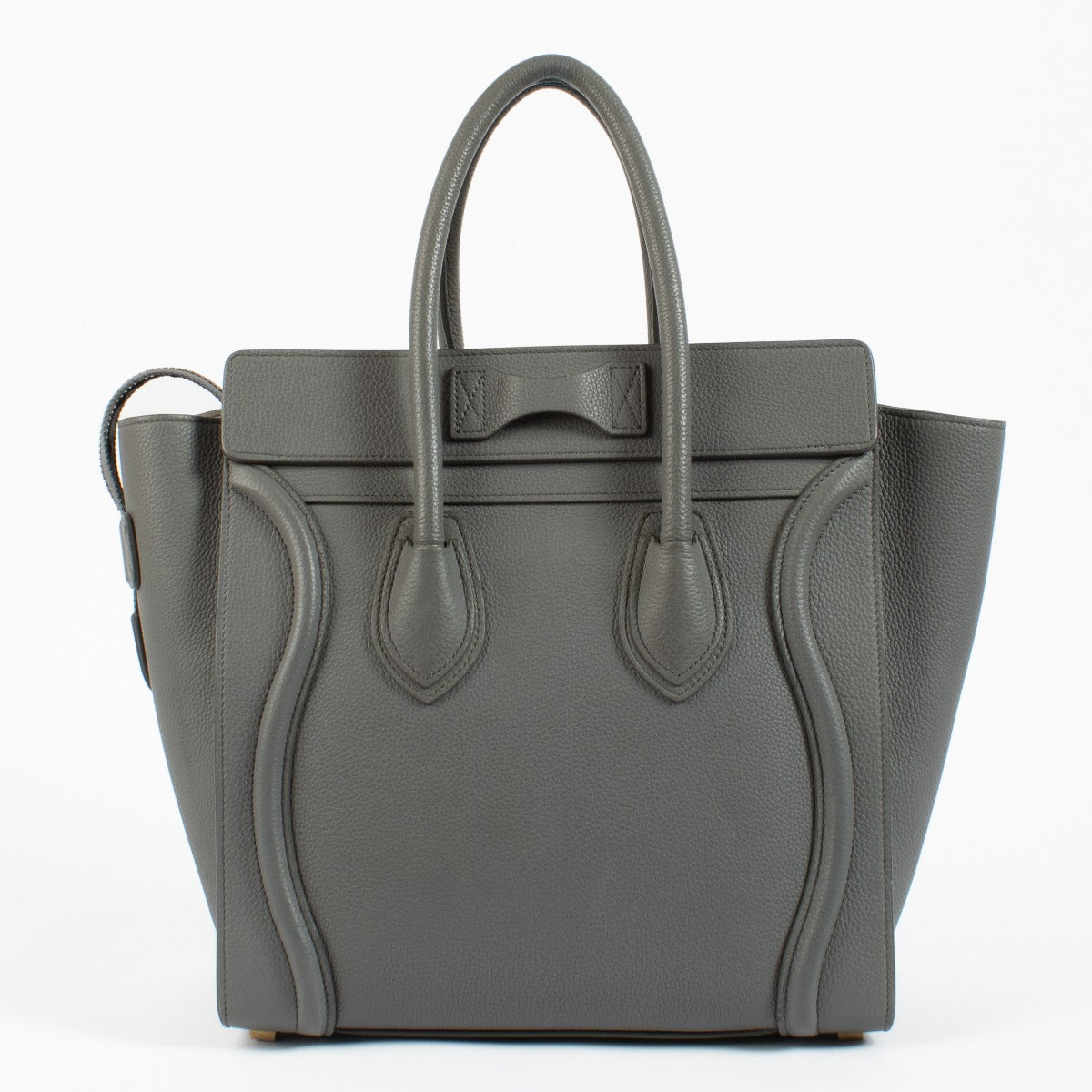 Celine Grey Drummed Calfskin Micro Luggage Bag
