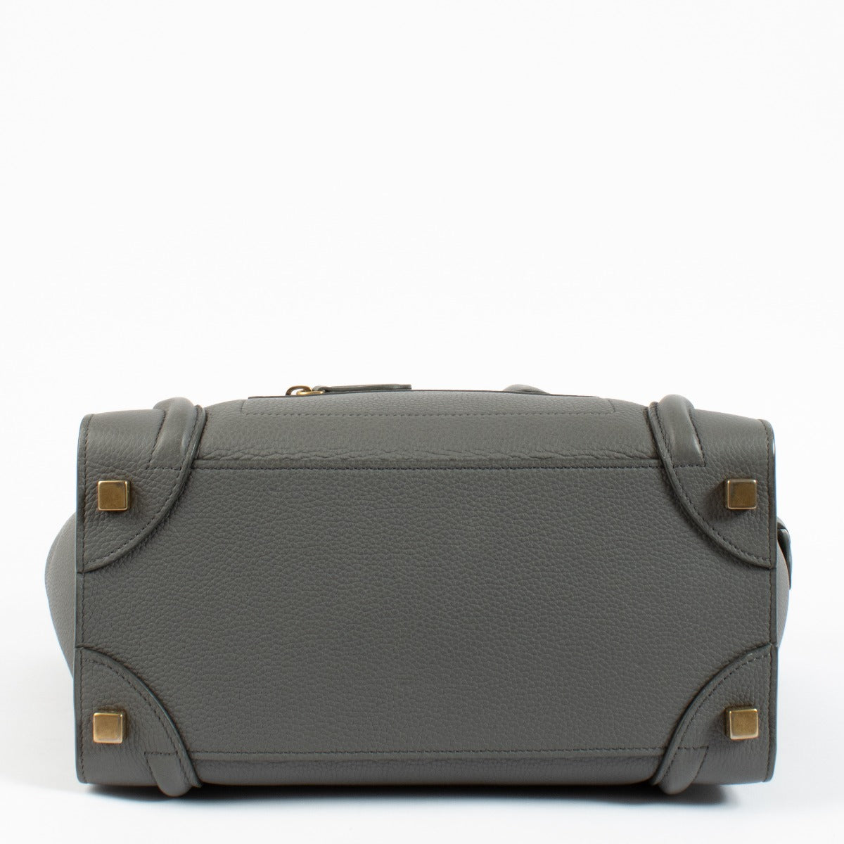 Celine Grey Drummed Calfskin Micro Luggage Bag