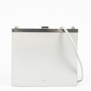 Celine White Leather Mini Clasp Bag