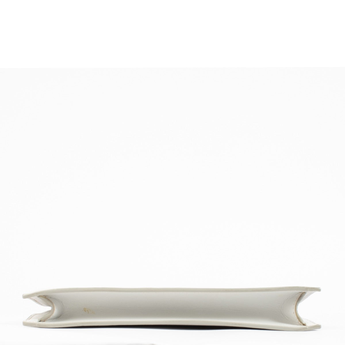 Celine Witte Leren Mini Clasp Tas