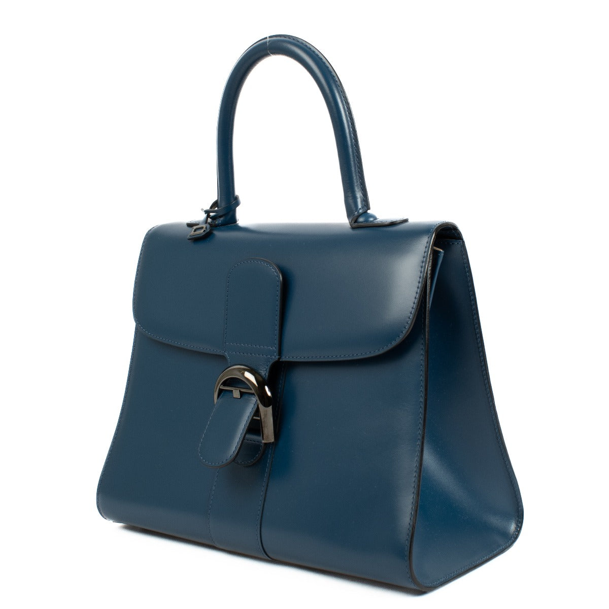 Delvaux Bleu de Prusse Box Calf Brillant MM