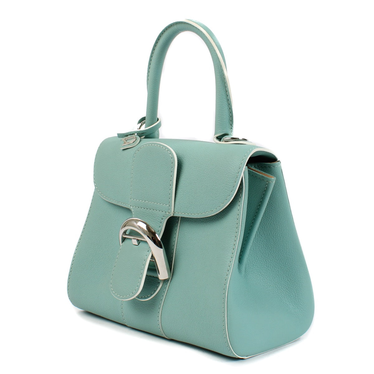 Shop safe online at Labellov in Antwerp, Brussels and Knokke this 100% authentic second hand Delvaux Jade Rodeo Calf Brillant Mini.
