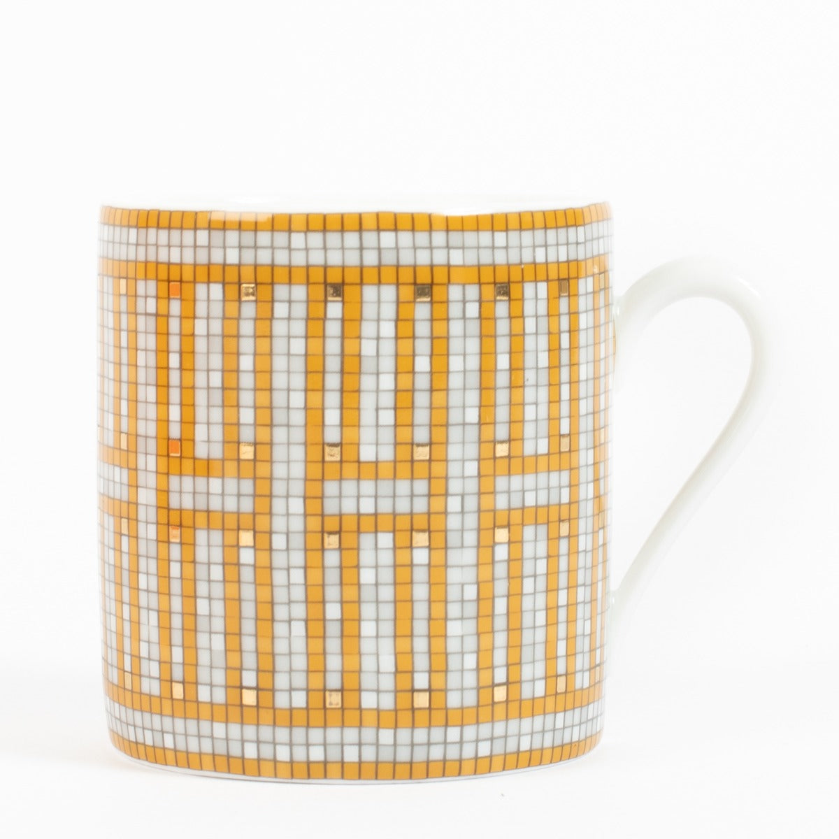 Hermès Set van 2 Mosaique au 24 Gold Koffiekopjes en Schotels