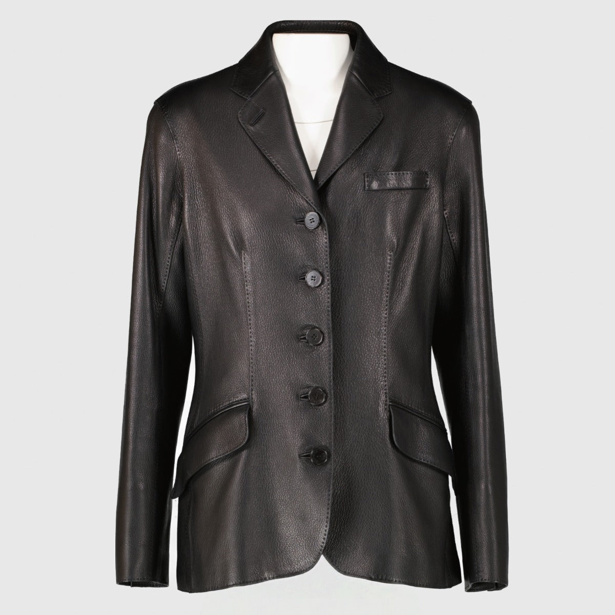 Veste en cuir Hermès noire - Taille FR40