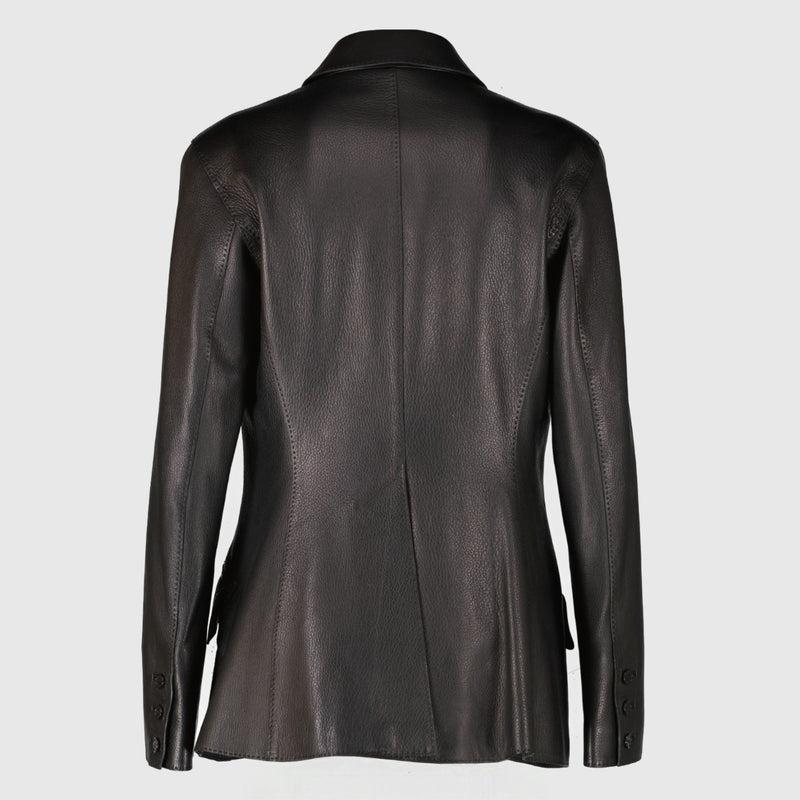 Hermès Black Leather Jacket - Size FR40