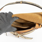Shop 100% authentic second hand Loewe Cognac Python Gate Shoulder Bag on Labellov.com