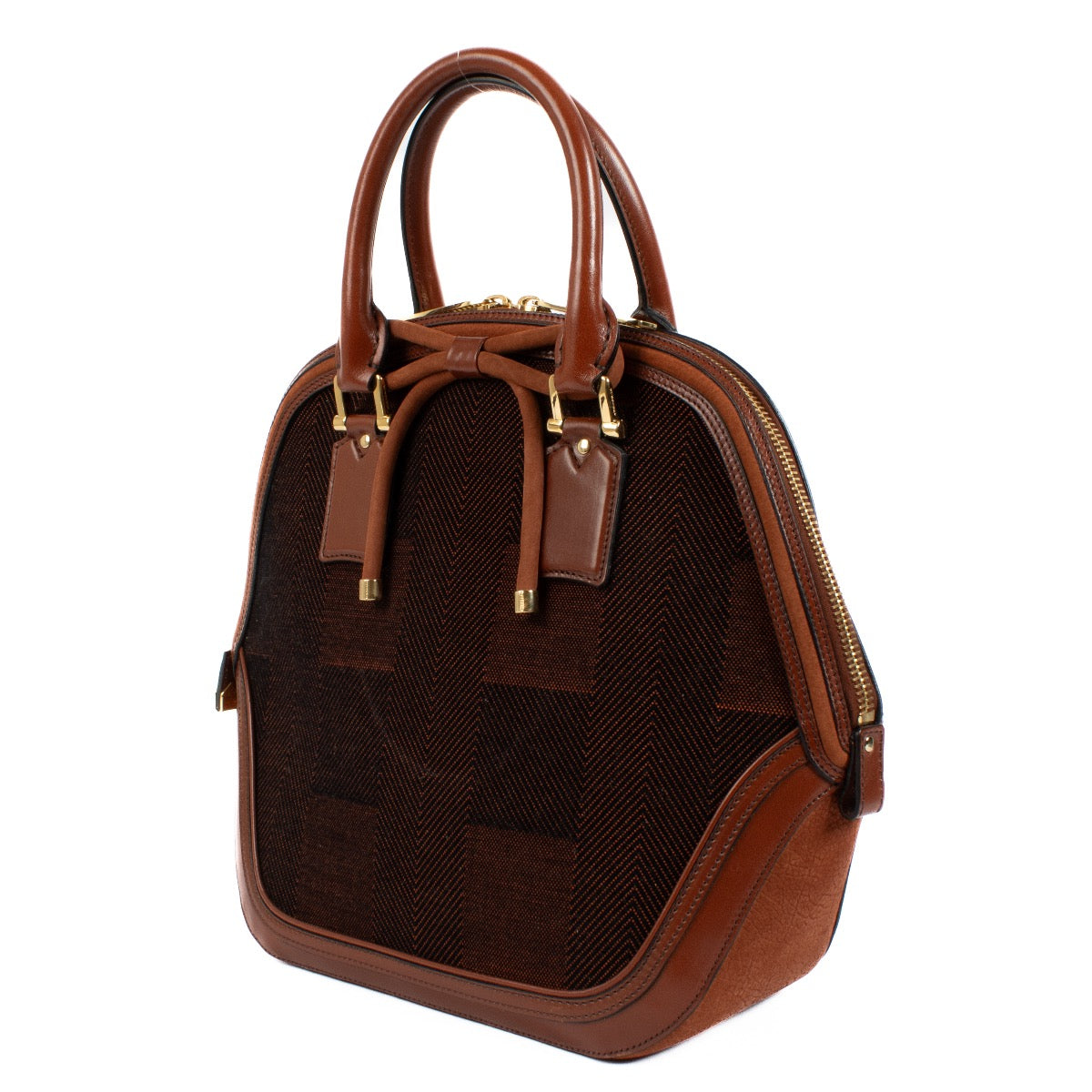 Authentic second hand Burberry Check Top handle Bag on Labellov.com