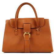 Delvaux Cognac Cabriolet Top Handle Bag for sale at Labellov secondhand luxury bags and accessories.