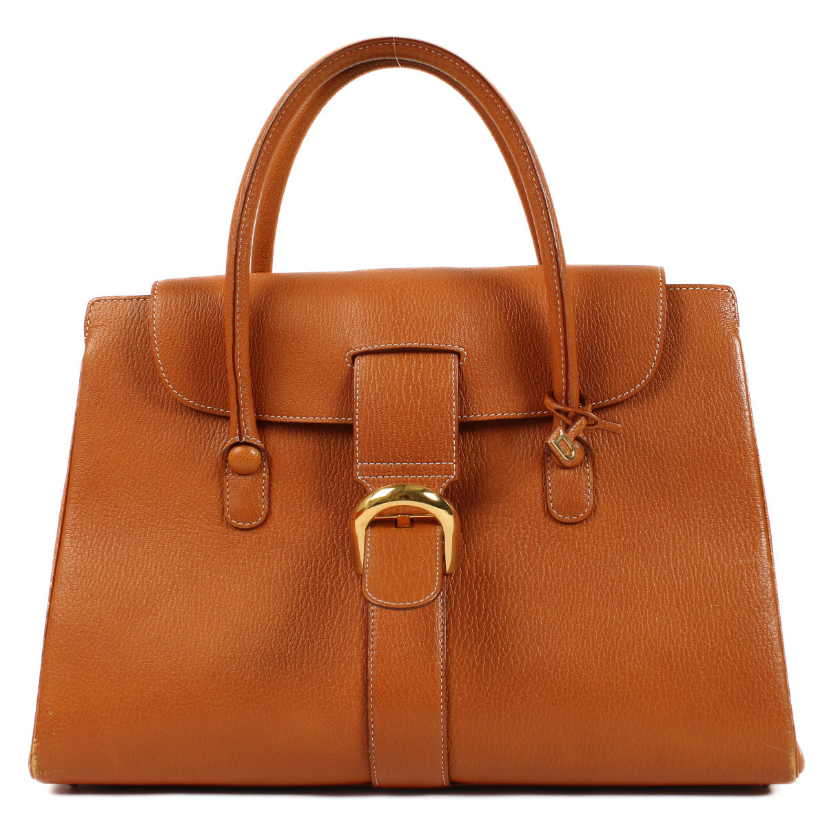 Delvaux Cognac Cabriolet Top Handle Bag for sale at Labellov secondhand luxury bags and accessories.