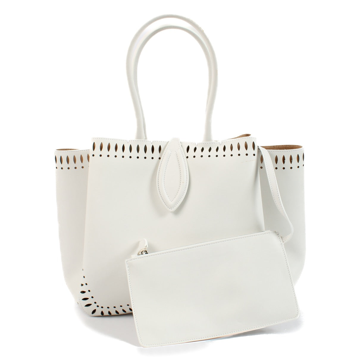 shop 100% authentic second hand Alaïa White Angele 25 Top Handle Bag on Labellov.com
