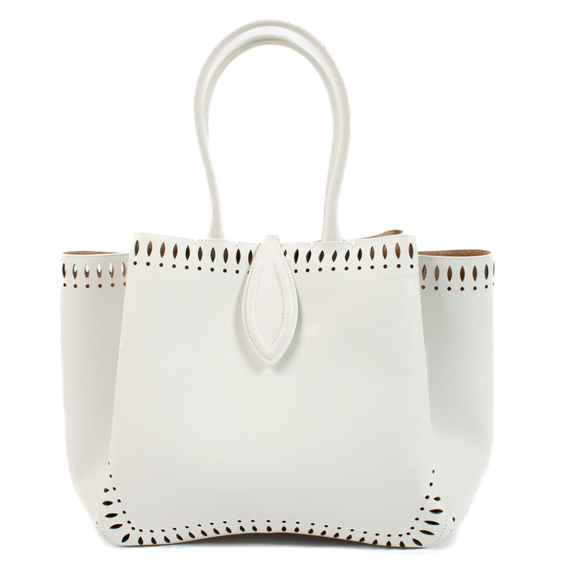 shop 100% authentic second hand Alaïa White Angele 25 Top Handle Bag on Labellov.com