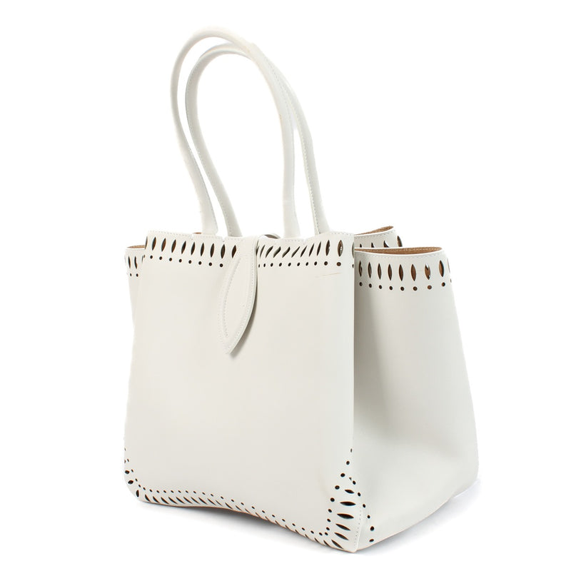 shop 100% authentic second hand Alaïa White Angele 25 Top Handle Bag on Labellov.com