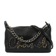 Chanel Black Logo Chain Shoulder Bag for the best price at labellov secondhand luxury in Antwerp, Knokke and everywhere worldwide with the shipping option online.