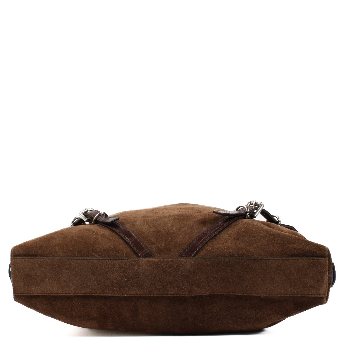 shop 100% authentic second hand Givenchy Chocolate Brown Suede Voyou Shoulder Bag on Labellov.com